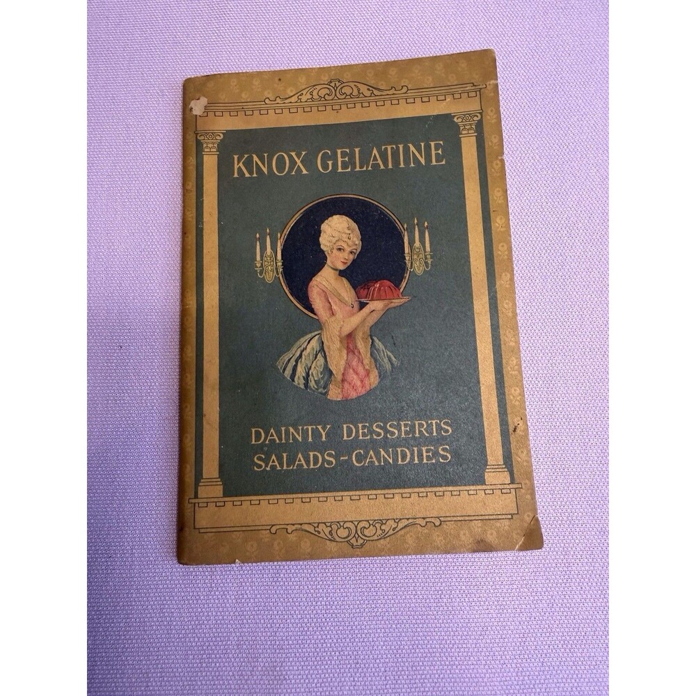 VTG 1927 KNOX GELATIN Recipe Booklet-Dainty Deserts- Salads-Candies